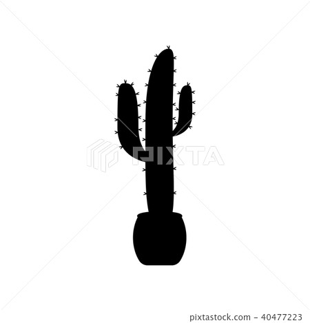 Cactus illustration silhouette 40477223