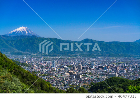 《山梨縣》富士山和甲府盆地 40477313