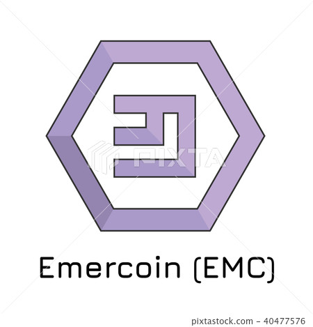 Emercoin (EMC). Vector illustration crypto coin i 40477576