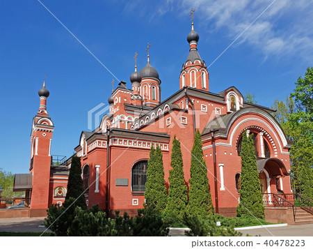 view of Trinity temple in Skhodnya, Russia view of Trinity temple in Skhodnya, Russia 40478223