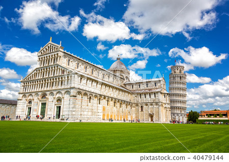 Cathedral and the Leaning Tower in Pisa 40479144