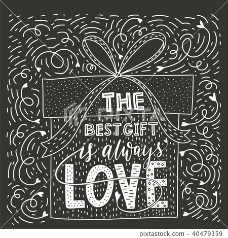 Valentines Day Lettering. Handwritten Romantic Greeting Card. Valentines Day Lettering. Handwritten Romantic Greeting Card. 40479359