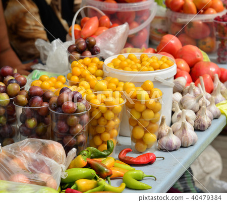 sale of fruits and vegetables on market in Russia sale of fruits and vegetables on market in Russia 40479384