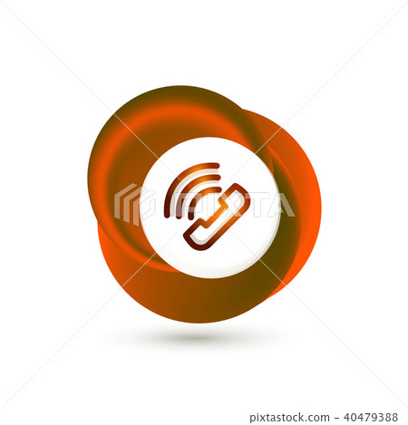 Old fashioned phone button, call center support icon Old fashioned phone button, call center support icon 40479388