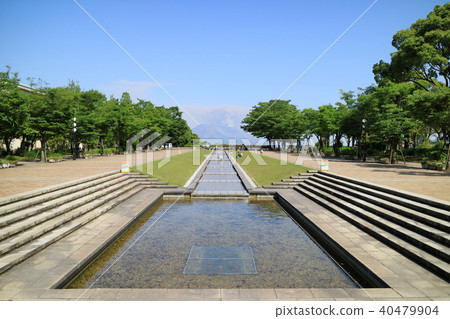 從鹿兒島縣健康森林公園看到的櫻島的複明 40479904