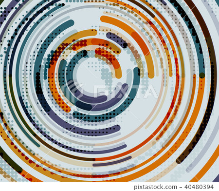 Circular lines, circles, geometric abstract background 40480394