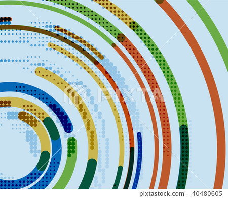 Circular lines, circles, geometric abstract background 40480605