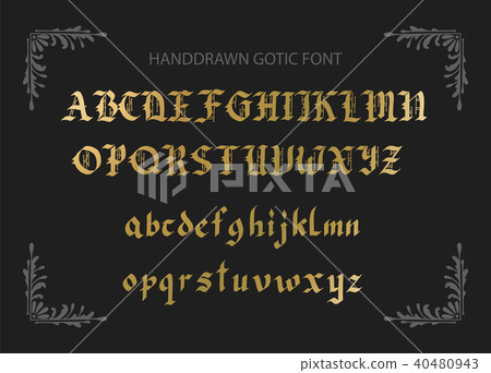 Decorative vintage styled letters. 40480943