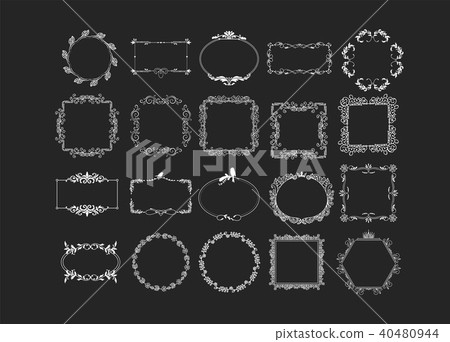 Set of Vector Vintage Elements. 40480944