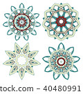 Arabic Colorful Mandala set. Ethnic tribal ornaments 40480991