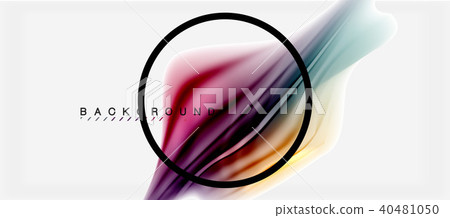 Blurred fluid colors background, abstract waves lines, vector illustration 40481050