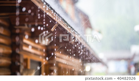 Downpour in the summer storm and rain drops. Downpour in the summer storm and rain drops. 40482026
