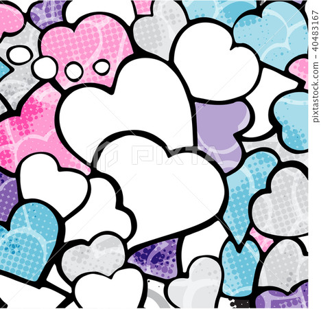 Heart background in retro style Heart background in retro style 40483167