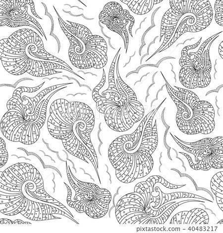shell seamless background set (part 1 of 3) 40483217