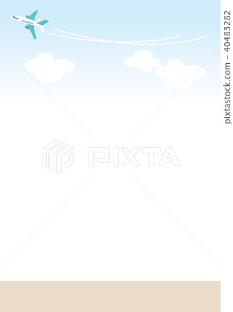飛機藍天框架例證 飛機藍天框架例證 40483282