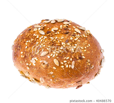 Whole-grain gluten-free bread with flax, sunflower seeds 40486570