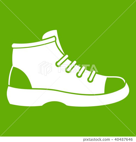 Tourist shoe icon green 40487646
