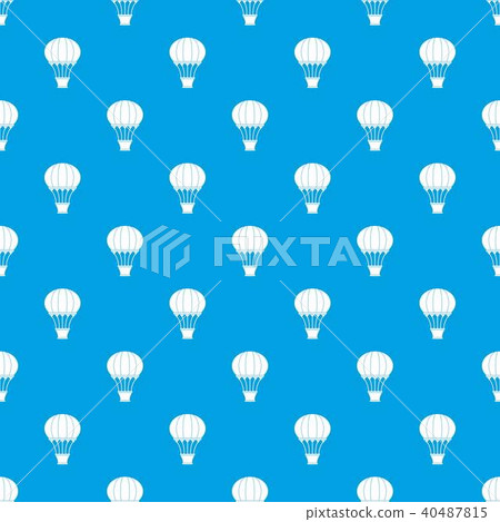Hot air balloon with basket pattern seamless blue Hot air balloon with basket pattern seamless blue 40487815