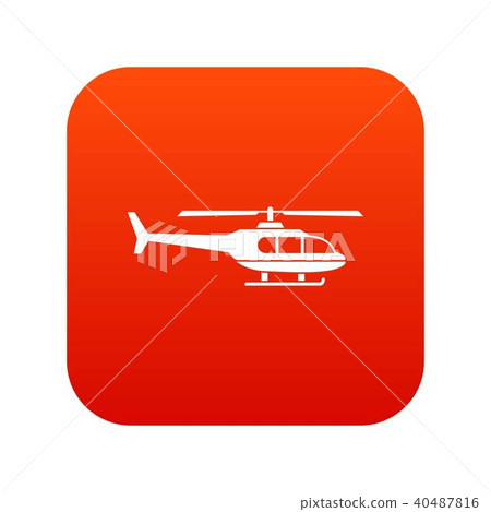 Military helicopter icon digital red Military helicopter icon digital red 40487816