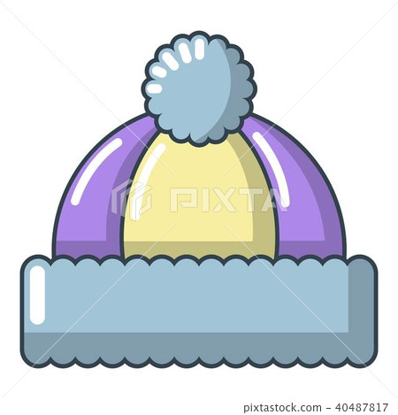 Winter hat icon, cartoon style Winter hat icon, cartoon style 40487817