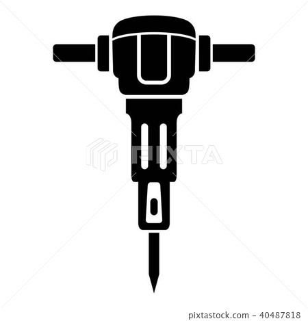 Jackhammer icon, simple style 40487818