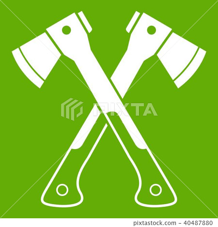 Crossed axes icon green 40487880