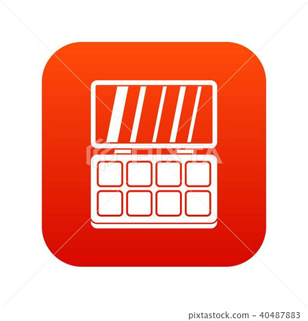 Makeup palette icon digital red 40487883