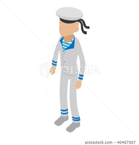 Sailor icon, isometric 3d style 40487887