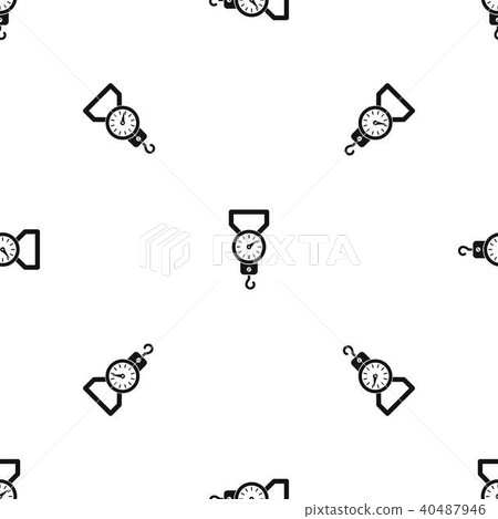 Spring scale pattern seamless black 40487946