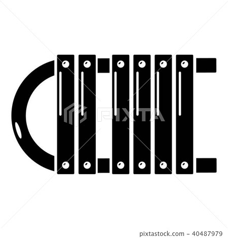 Sled icon, simple black style 40487979