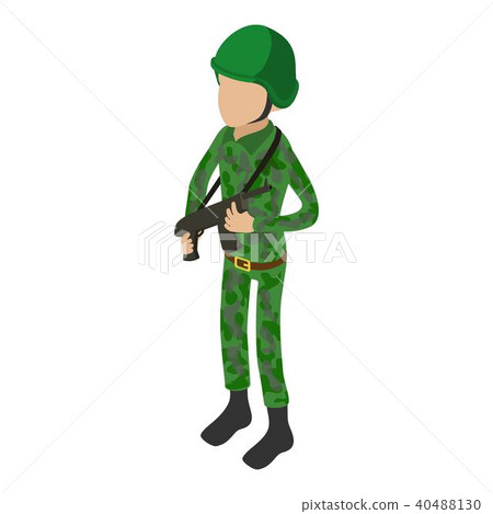 Military icon, isometric 3d style Military icon, isometric 3d style 40488130