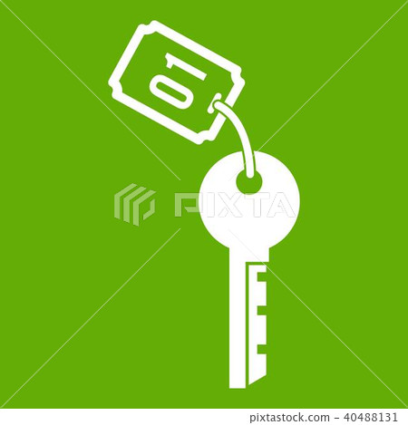 Hotel key icon green Hotel key icon green 40488131