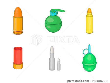 Armor icon set, cartoon style 40488202