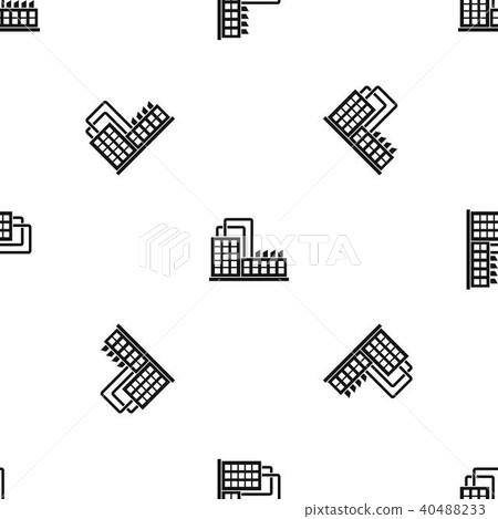Factory building pattern seamless black Factory building pattern seamless black 40488233
