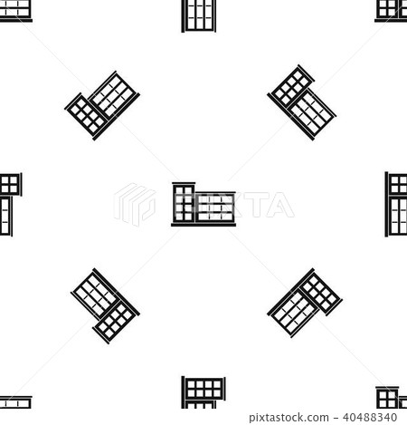 Industrial factory building pattern seamless black 40488340