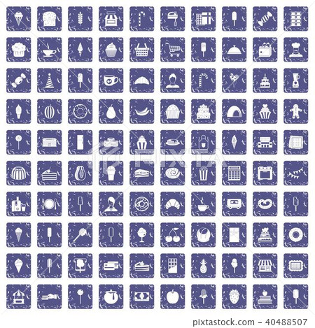 100 dessert icons set grunge sapphire 100 dessert icons set grunge sapphire 40488507