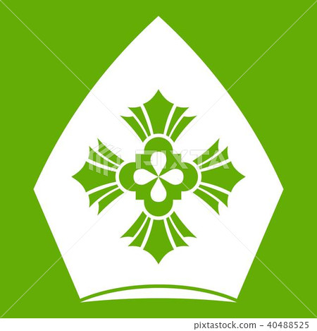 Christian hat icon green 40488525