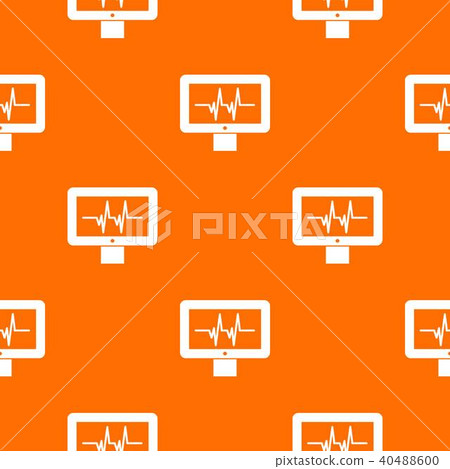 Electrocardiogram monitor pattern seamless Electrocardiogram monitor pattern seamless 40488600