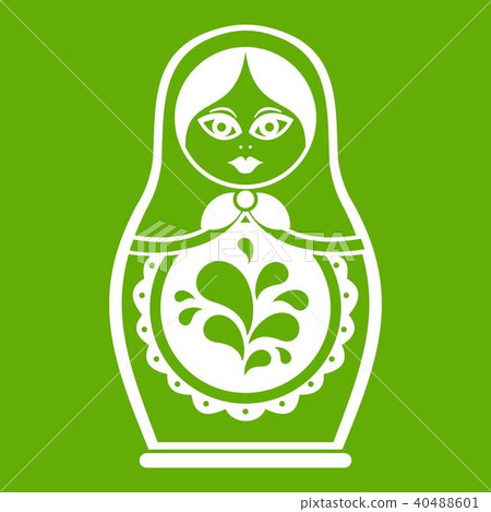 Matryoshka icon green Matryoshka icon green 40488601