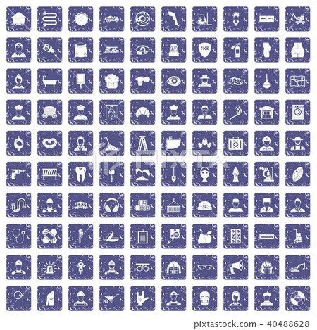 100 different professions icons set grunge sapphire 100 different professions icons set grunge sapphire 40488628