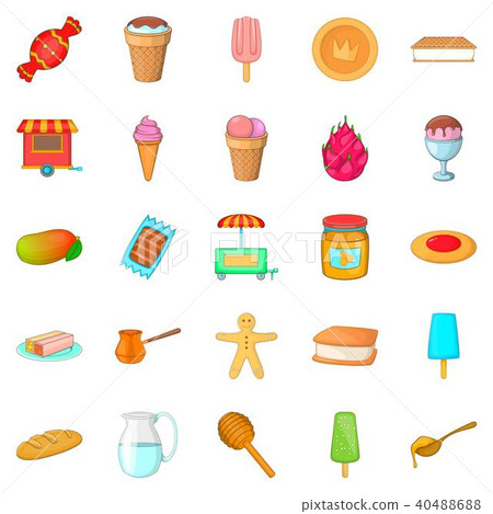 Baking from cook icons set, cartoon style 40488688
