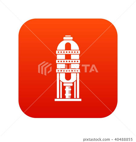 Capacity for oil storage icon digital red Capacity for oil storage icon digital red 40488855