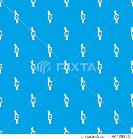 Knee joint pattern seamless blue 40489290