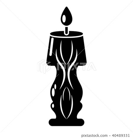 Candle bright icon, simple black style Candle bright icon, simple black style 40489331