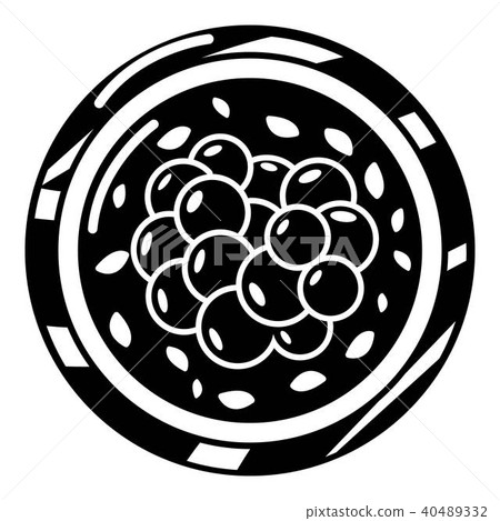 Sushi caviar icon, simple black style Sushi caviar icon, simple black style 40489332