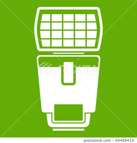 Lighting flash for camera icon green Lighting flash for camera icon green 40489418
