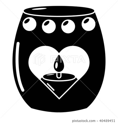 Candle passion icon, simple black style 40489451