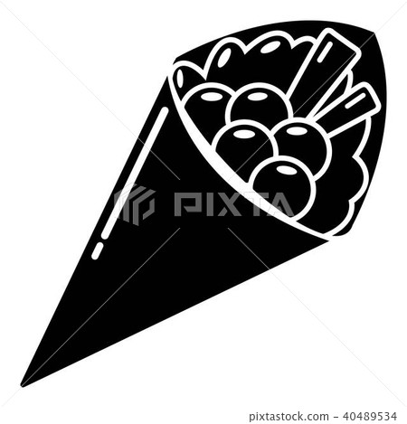 Sushi food icon, simple black style Sushi food icon, simple black style 40489534