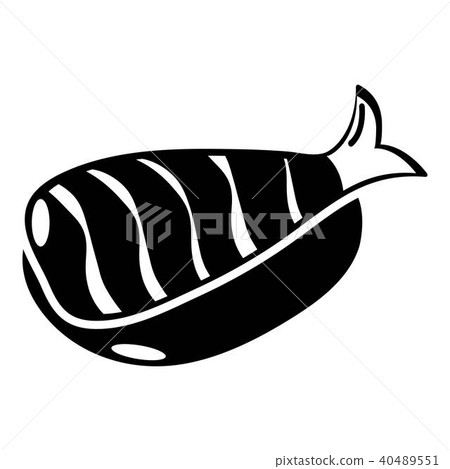 Sushi lunch icon, simple black style 40489551