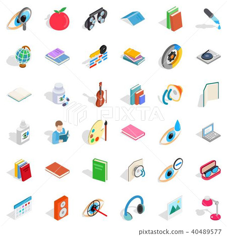 College icons set, isometric style College icons set, isometric style 40489577